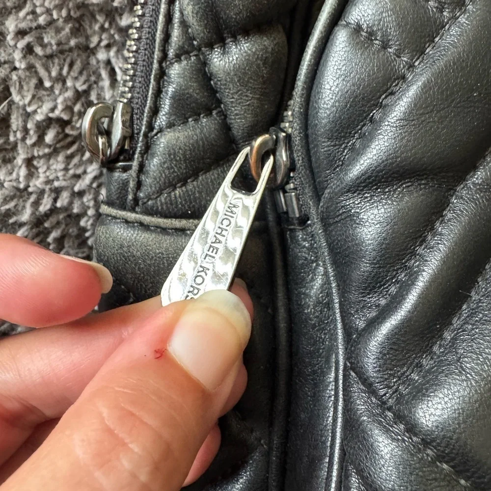 MICHAEL KORS Abbey Black Quilted Backpack